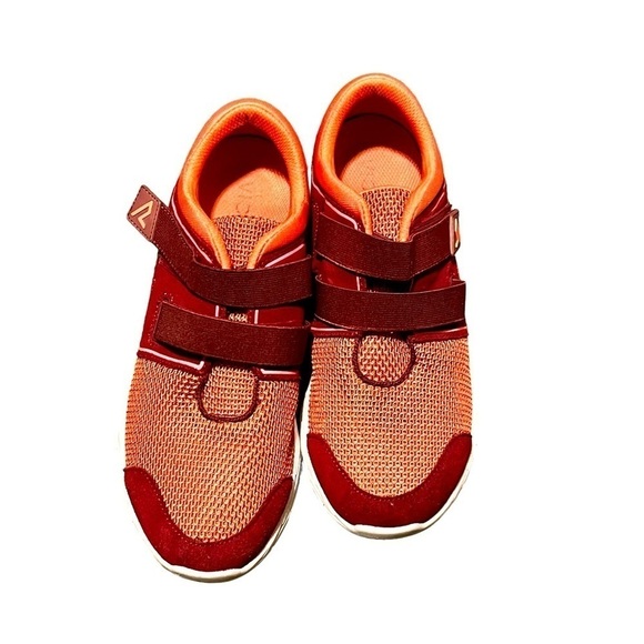 Vionic Ema ASR 1840 Sneaker Red Suede Mesh Comfort Walking Shoes Womens Sz 9 - Picture 2 of 4